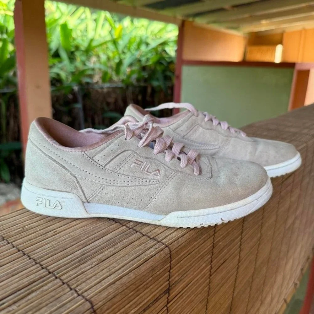 Fila Original Fitness Sneakers Womens Size 6 Dusty Pink Suede Low 5FM00024-821